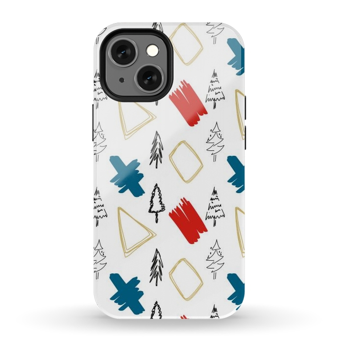iPhone 13 mini StrongFit Contemporary Illustration Pattern by Creativeaxle