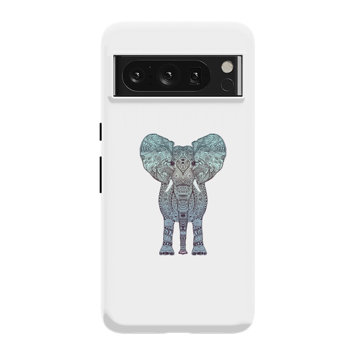 Pixel 8 Pro StrongFit Elephant Blue by Monika Strigel