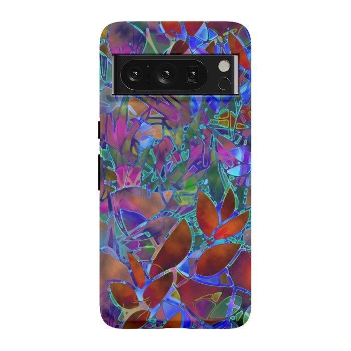 Pixel 8 Pro StrongFit Floral Abstract Stained Glass G174 by Medusa GraphicArt
