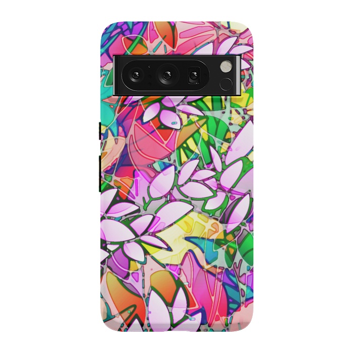 Pixel 8 Pro StrongFit Grunge Art Floral Abstract G130  by Medusa GraphicArt