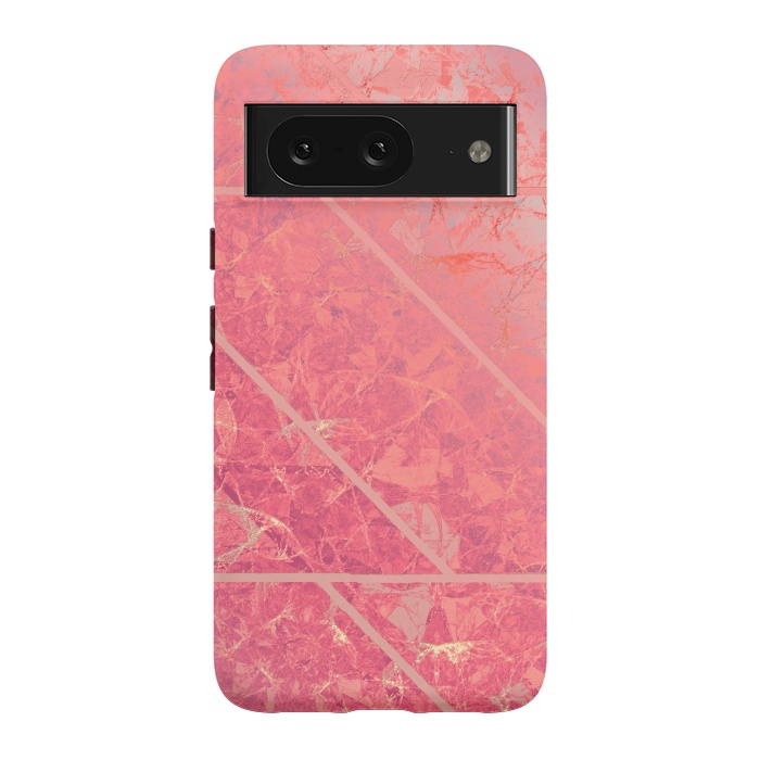 Pixel 8 StrongFit Pink Marble Texture G281 by Medusa GraphicArt