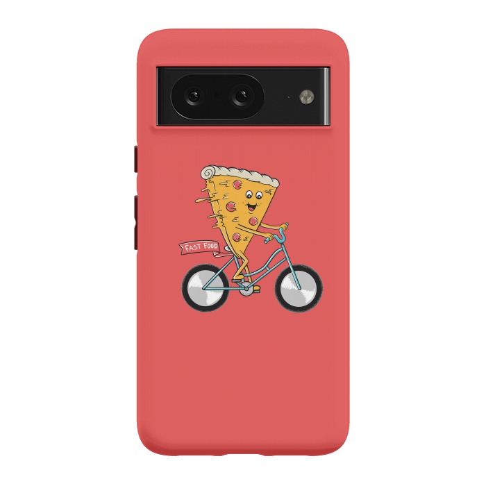 Pixel 8 StrongFit Pizza Fast Food Red by Coffee Man