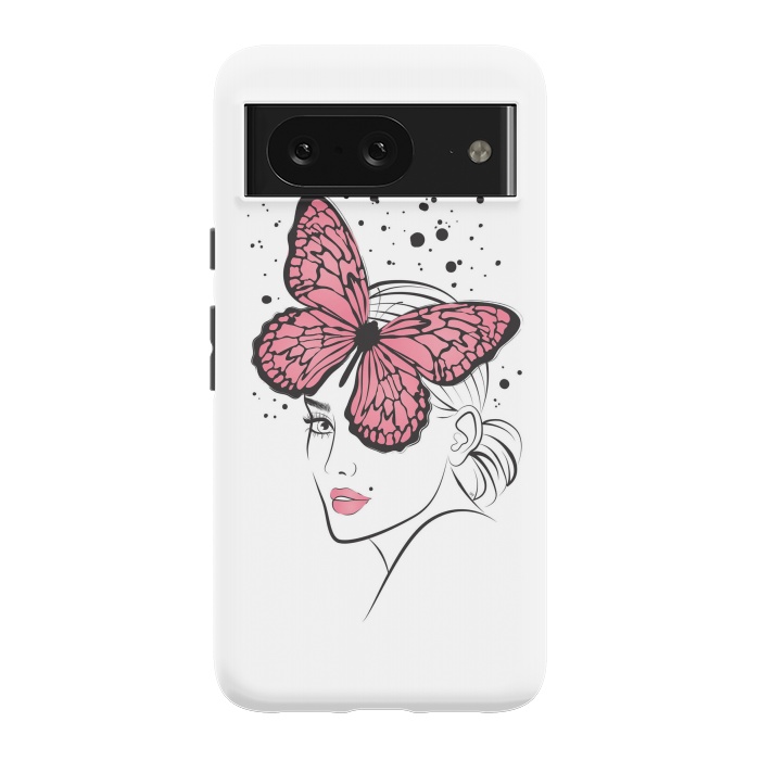 Pixel 8 StrongFit Pink Butterfly by Martina