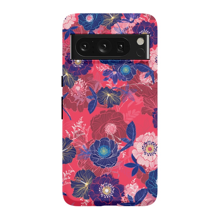 Pixel 8 Pro StrongFit Country Flowers in Red Sky by ArtsCase