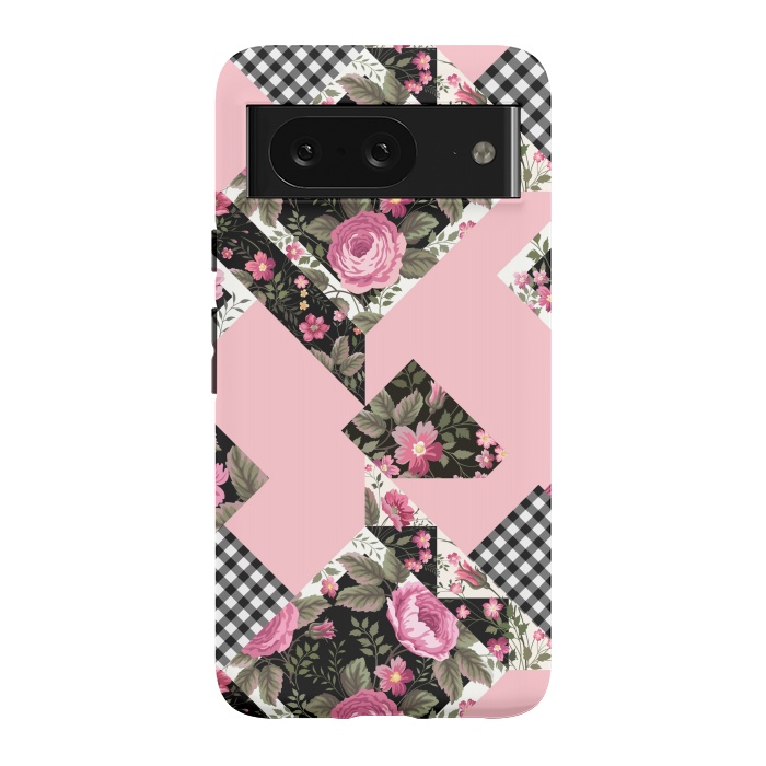 Pixel 8 StrongFit elegant roses with pink background by ArtsCase