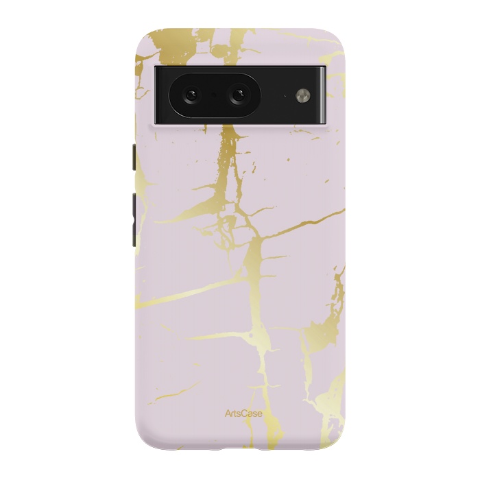 Pixel 8 StrongFit Marble Gold Grunge by ArtsCase