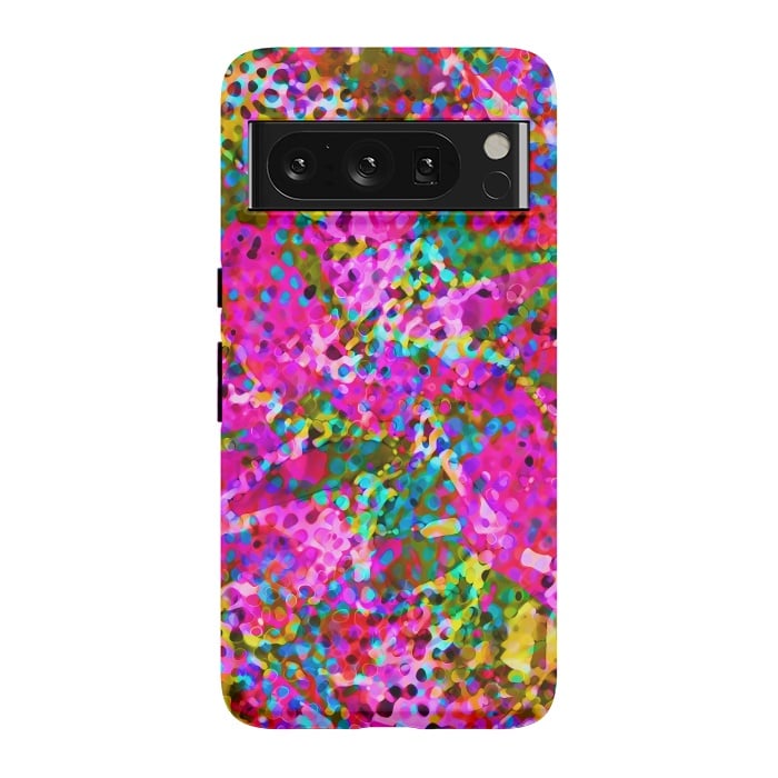 Pixel 8 Pro StrongFit Floral Abstract Stained Glass G548 by Medusa GraphicArt