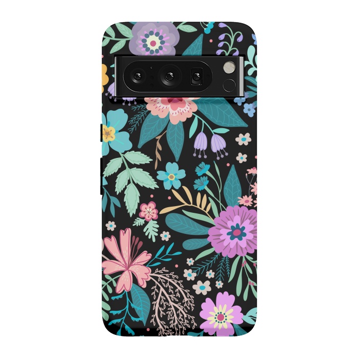 Pixel 8 Pro StrongFit Amazing Floral Pattern With Bright Colorful Flowers by ArtsCase