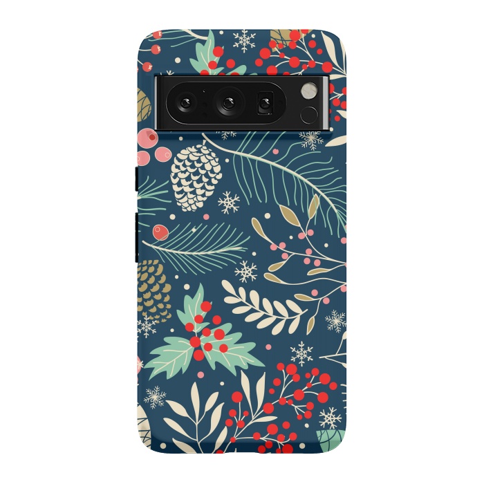 Pixel 8 Pro StrongFit Christmas Floral Design III by ArtsCase