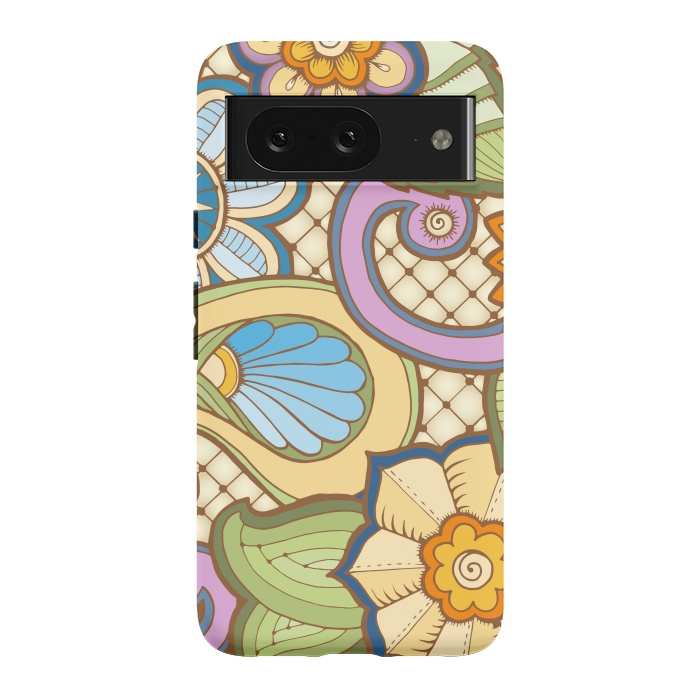 Pixel 8 StrongFit Daisies Pattern with Circle Elements IV by ArtsCase