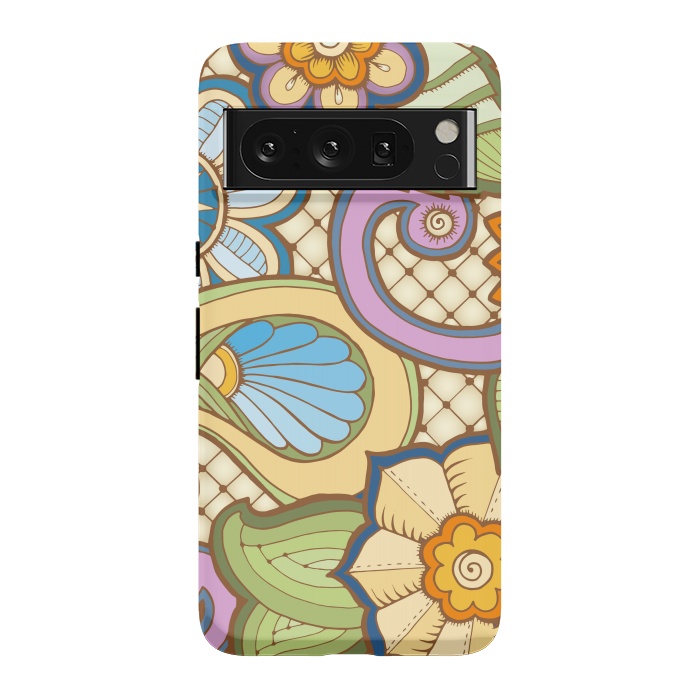 Pixel 8 Pro StrongFit Daisies Pattern with Circle Elements IV by ArtsCase