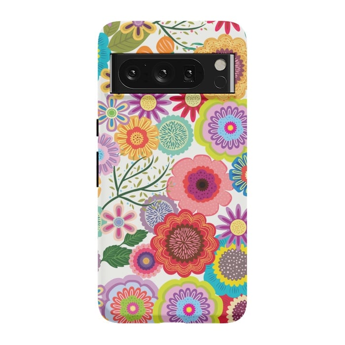 Pixel 8 Pro StrongFit Seamless Pattern with Flowers XI by ArtsCase