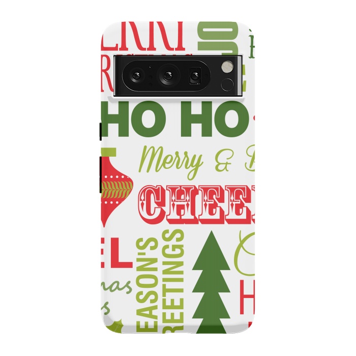 Pixel 8 Pro StrongFit Christmas Greeting Pattern by ArtsCase