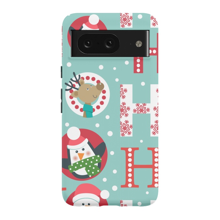 Pixel 8 StrongFit Christmas Pattern with Santa Deer Penguin and Snowman by ArtsCase