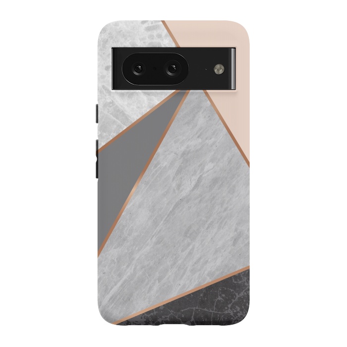 Pixel 8 StrongFit Modern Geometric Minimalist with Marble Texture by ArtsCase