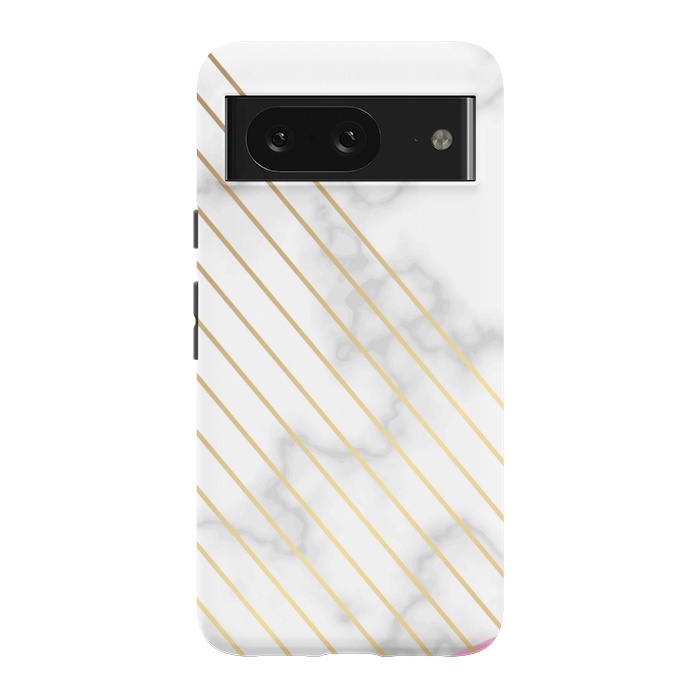 Pixel 8 StrongFit Modern Marble Design Pink and Gray by ArtsCase