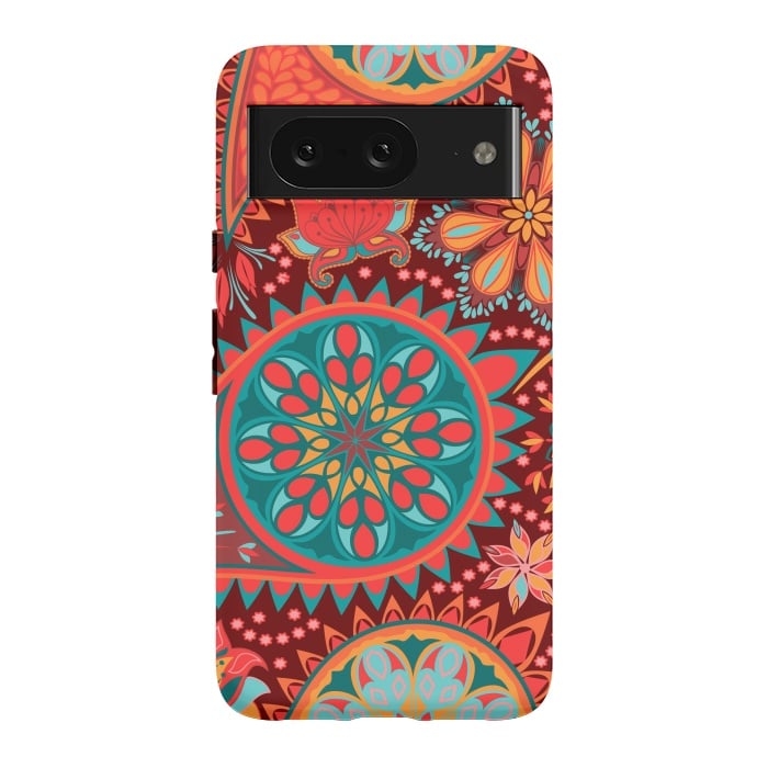 Pixel 8 StrongFit Paisley Vintage Floral Motif Ethnic Seamless Background by ArtsCase