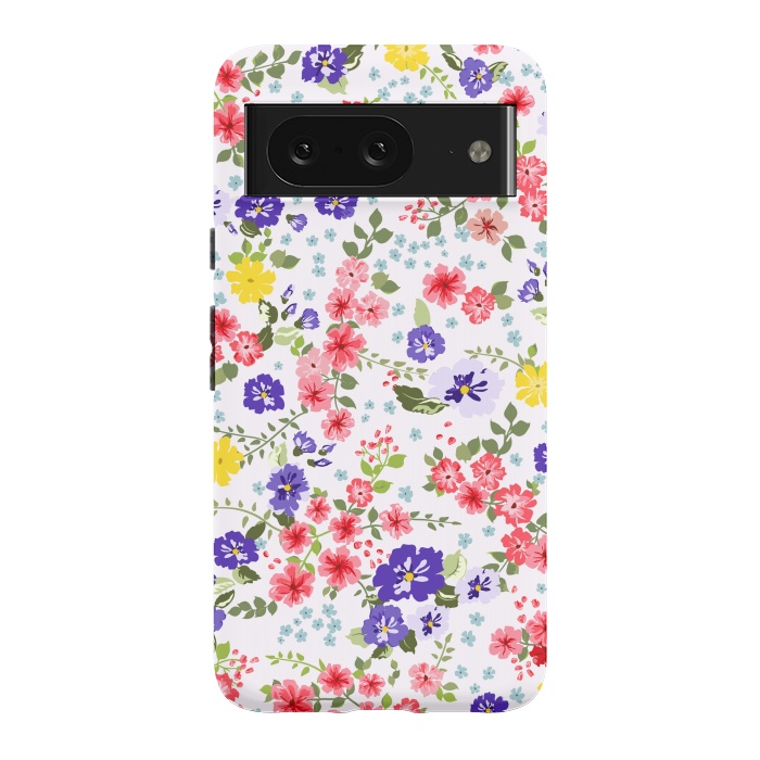 Pixel 8 StrongFit Simple Cute Pattern in Small-Scale Flowers by ArtsCase