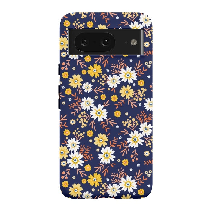 Pixel 8 StrongFit Small Multicoloured Flowers by ArtsCase