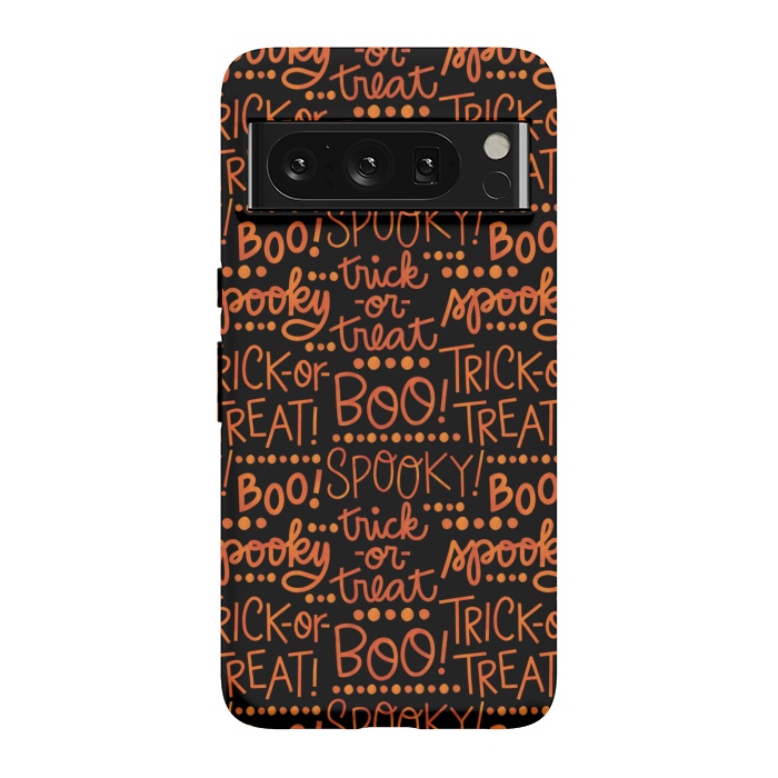 Pixel 8 Pro StrongFit Spooky Halloween Lettering by Noonday Design