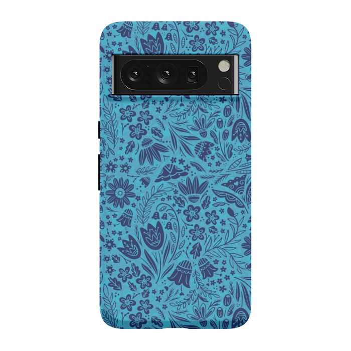 Pixel 8 Pro StrongFit Dainty Blue Floral by Noonday Design