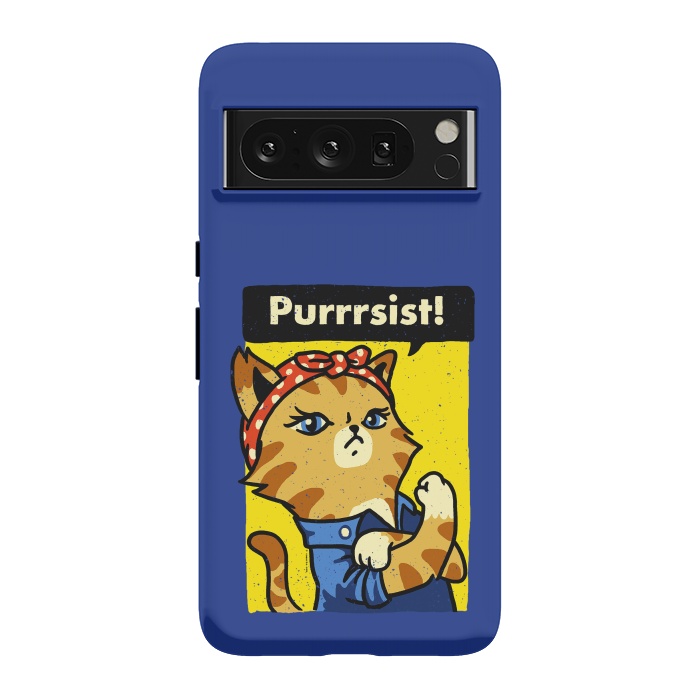 Pixel 8 Pro StrongFit Purrsist Cat 2 We Can Do It Cat Lover by Vó Maria