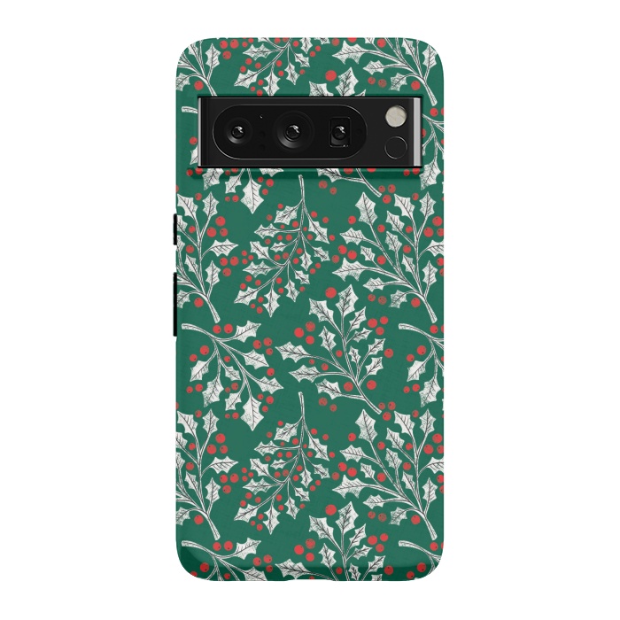 Pixel 8 Pro StrongFit Boughs of Holly by Noonday Design