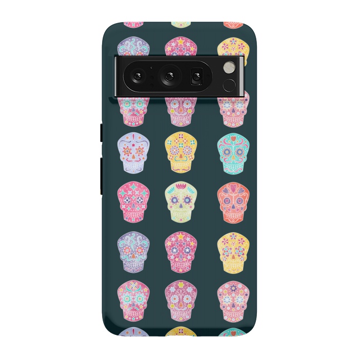 Pixel 8 Pro StrongFit Day of the Dead Mexican Sugar Skulls by Nic Squirrell