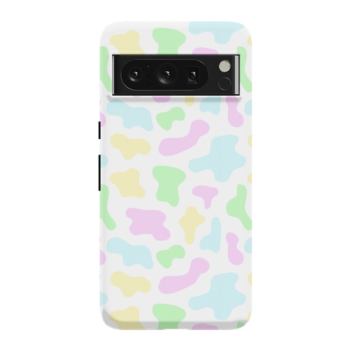 Pixel 8 Pro StrongFit Pastel Rainbow Cow Print by Julie Erin Designs