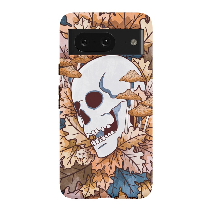 Pixel 8 StrongFit The autumnal skull and mushrooms by Steve Wade (Swade)