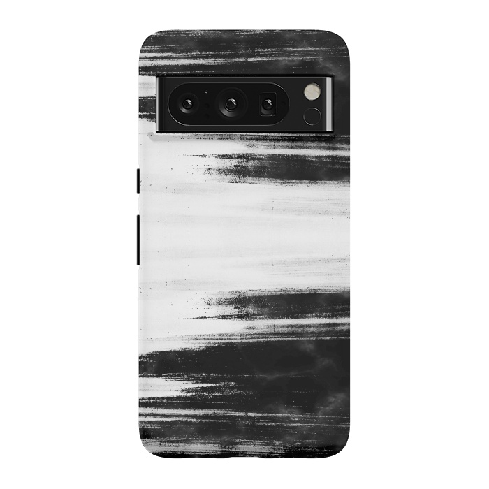 Pixel 8 Pro StrongFit Black and white brushed marble by Oana 