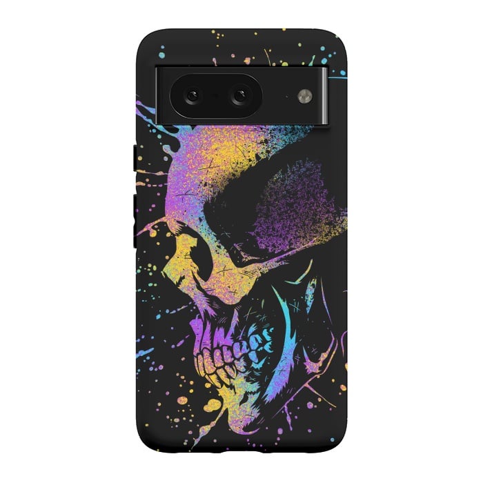 Pixel 8 StrongFit Skull Colorful Artistic by Alberto