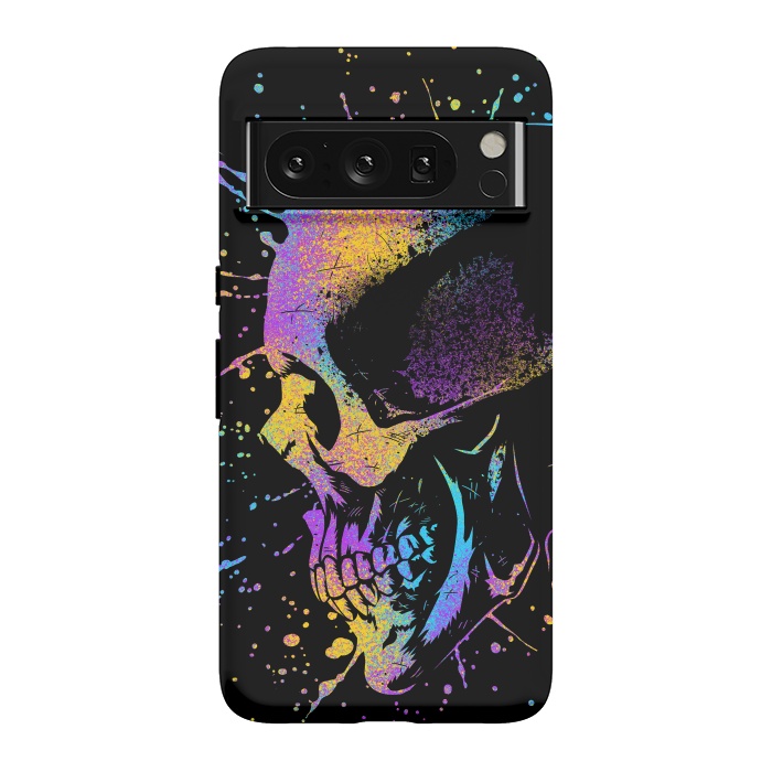 Pixel 8 Pro StrongFit Skull Colorful Artistic by Alberto
