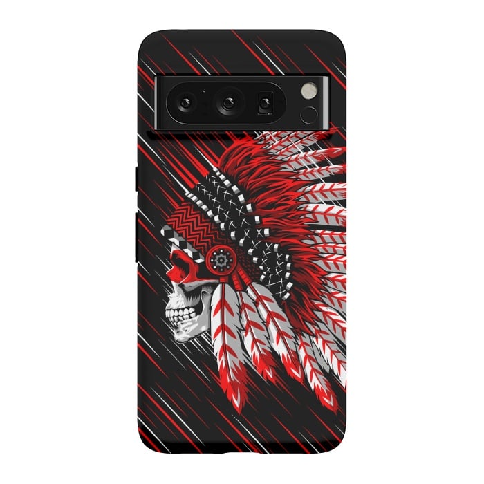 Pixel 8 Pro StrongFit Indian Skull by Alberto