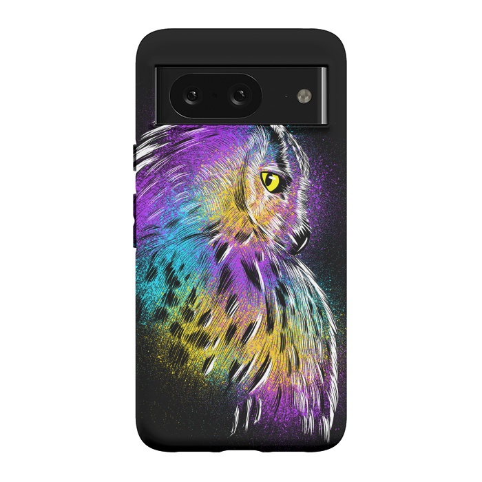 Pixel 8 StrongFit Sketch Owl Colorful by Alberto