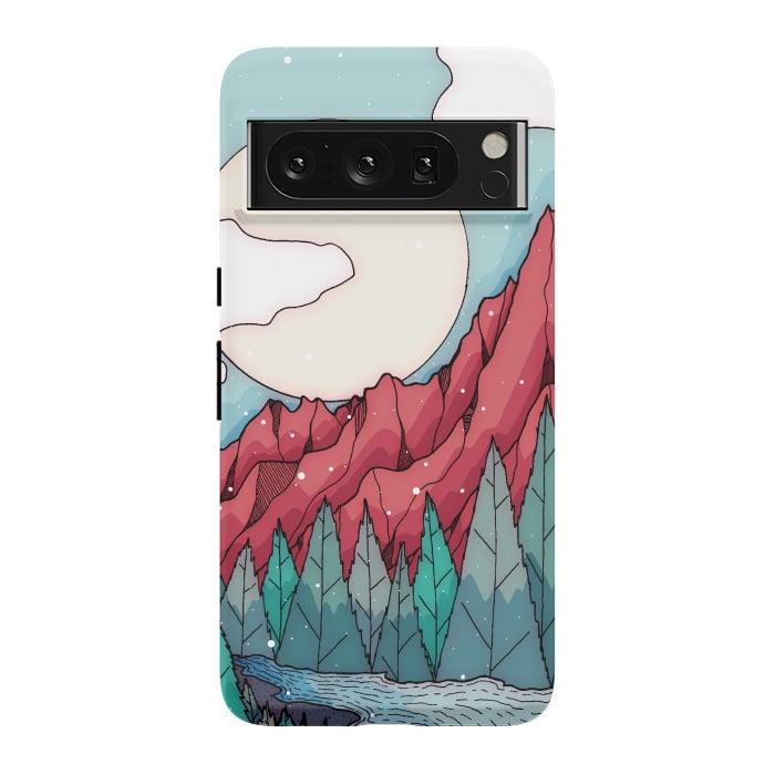 Pixel 8 Pro StrongFit The red winter mountain river by Steve Wade (Swade)