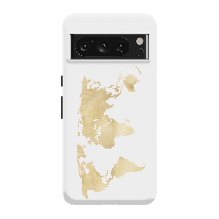 Pixel 8 Pro StrongFit Gold World Map by Tangerine-Tane