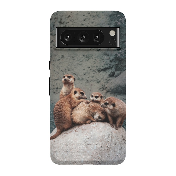 Pixel 8 Pro StrongFit Meerkat family by Laura Nagel