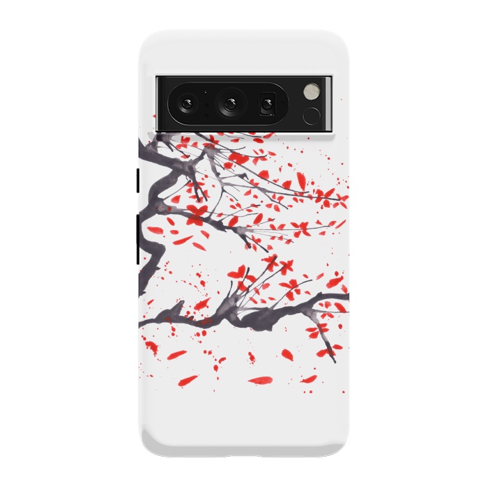 Pixel 8 Pro StrongFit Cherry tree flowers watercolor by ArtKingdom7