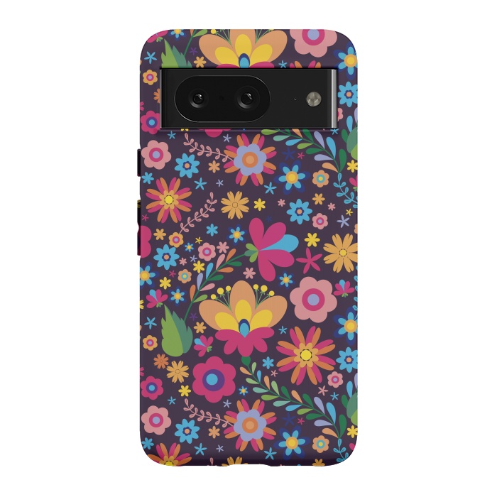 Pixel 8 StrongFit Pink and Yellow Flower Party by ArtsCase