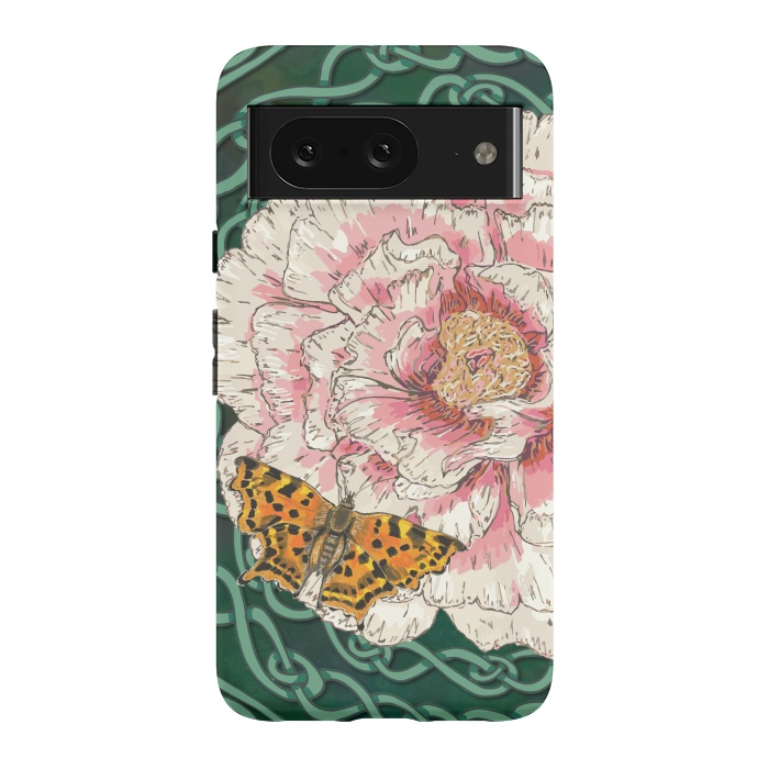 Pixel 8 StrongFit Peony and Butterfly by Lotti Brown