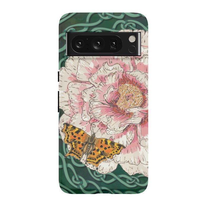 Pixel 8 Pro StrongFit Peony and Butterfly by Lotti Brown