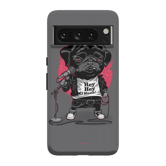 Pixel 8 Pro StrongFit Black Dog by Draco