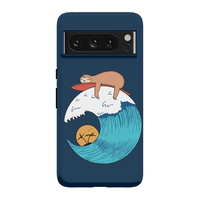 Pixel 8 Pro StrongFit Sloth Beach by Coffee Man