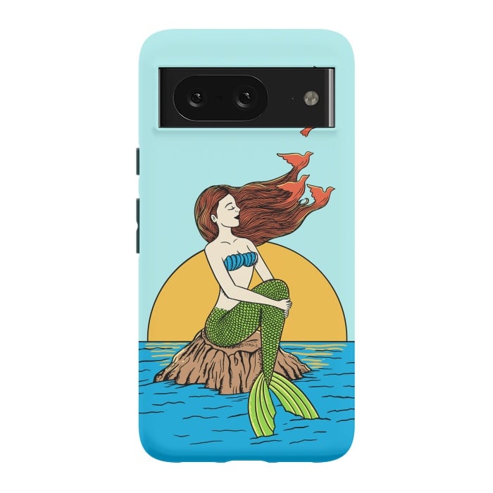 Pixel 8 StrongFit Mermaid and birds by Coffee Man