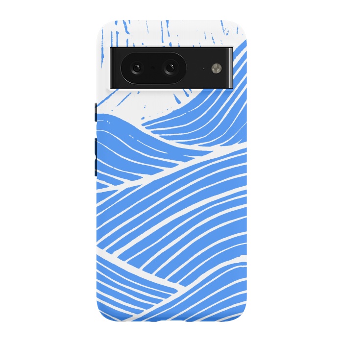 Pixel 8 StrongFit The blue and white waves by Steve Wade (Swade)