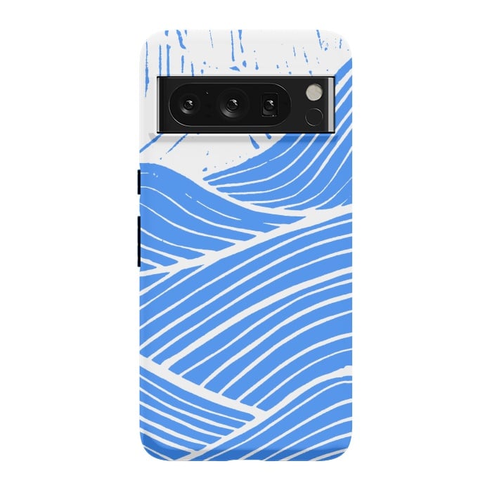 Pixel 8 Pro StrongFit The blue and white waves by Steve Wade (Swade)