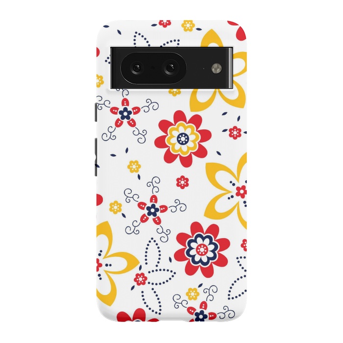 Pixel 8 StrongFit Daisies pattern with circle elements by ArtsCase