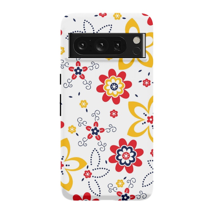Pixel 8 Pro StrongFit Daisies pattern with circle elements by ArtsCase