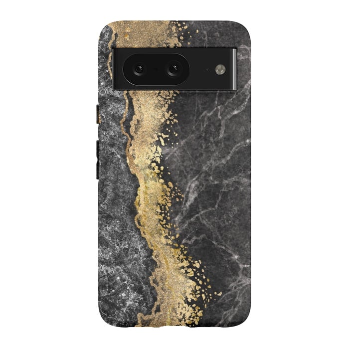 Pixel 8 StrongFit Abstract background creative marble texture and gold leaf by ArtsCase